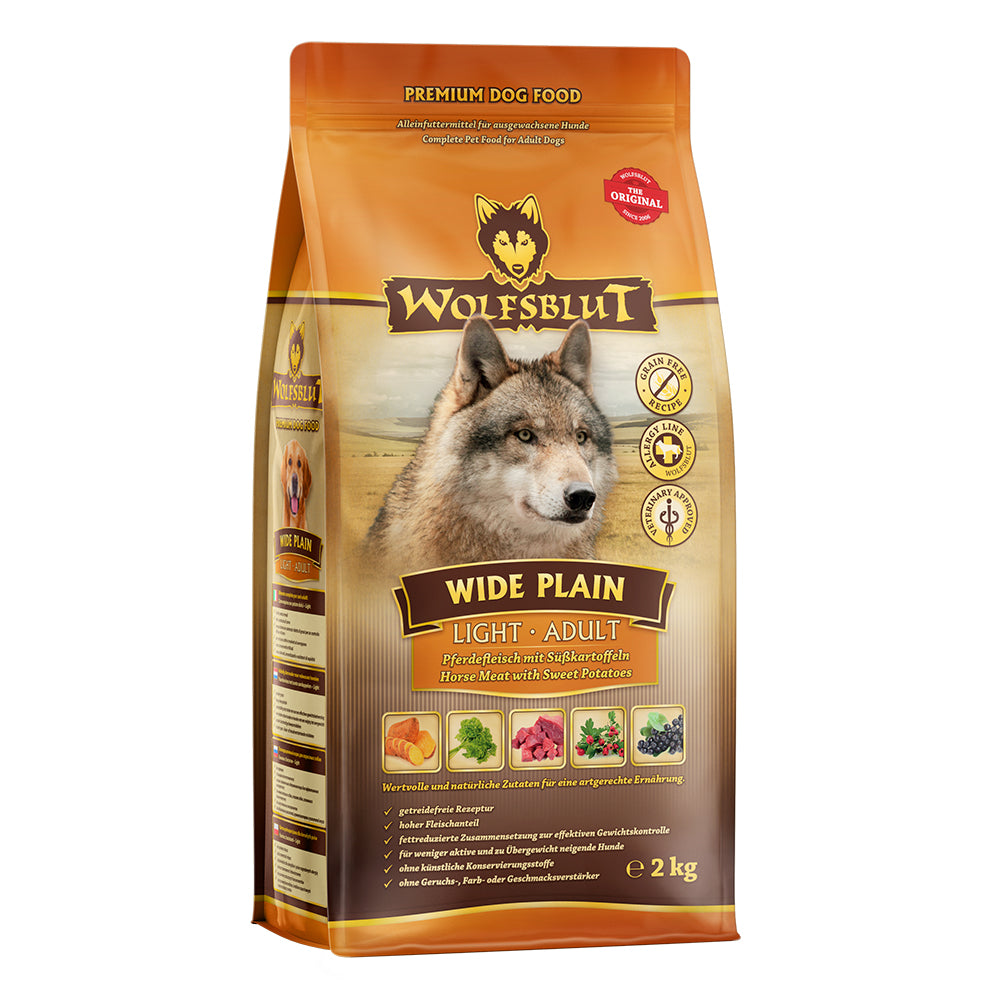 Wolfsblut Adult Light Wide Plain - Pferd mit Süsskartoffel 2kg - 4yourdog