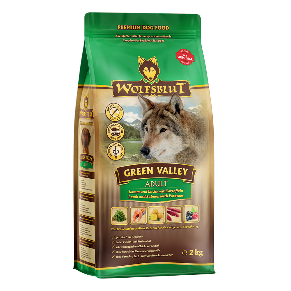 Wolfsblut Adult Green Valley - Lamm & Lachs mit Kartoffel 2kg - 4yourdog