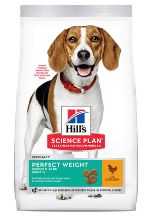 Hill's Science Plan Hund Adult Perfect Weight Medium Trockenfutter Huhn - 12kg - 4yourdog