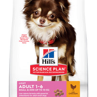 Hill's Science Plan Hund Adult Light Small & Mini Trockenfutter Huhn - 6kg  - 4yourdog