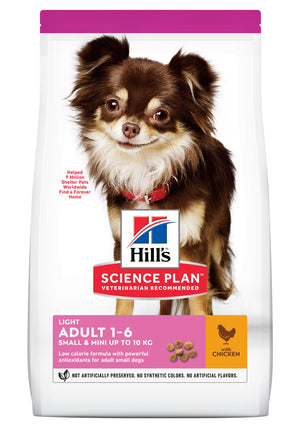 Hill's Science Plan Hund Adult Light Small & Mini Trockenfutter Huhn - 6kg  - 4yourdog