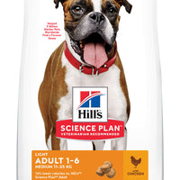 Hill's Science Plan Hund Adult Light Medium Trockenfutter Huhn - 14kg - 4yourdog