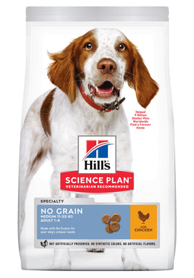 Hill's Science Plan Hund Adult ohne Getreide Medium Trockenfutter Huhn - 14kg - 4yourdog