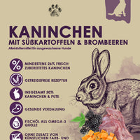 bliss.grainfree Adult Kaninchen mit Süsskartoffel & Brombeeren - getreidefreies Trockenfutter