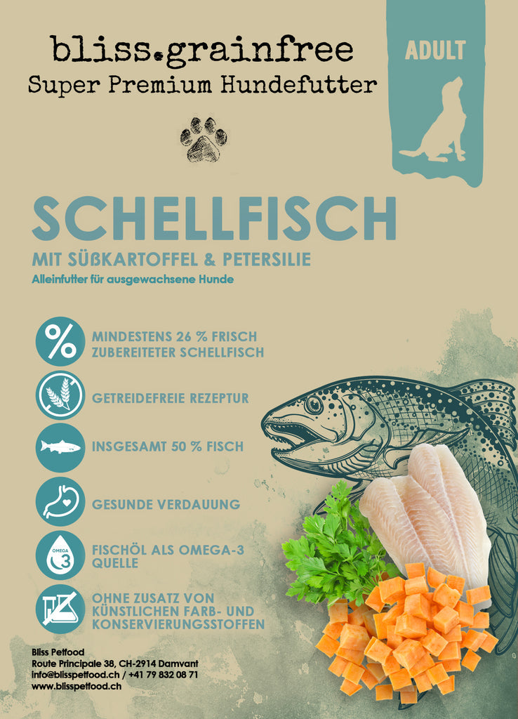 bliss.grainfree Adult Schellfisch mit Süsskartoffel & Petersilie - getreidefreies Trockenfutter