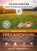 bliss.ultima Adult Freilandhuhn mit Ingwer, Granatapfel, Grünkohl, Artischocke & Heidelbeere