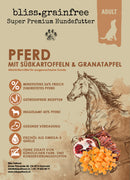 bliss.grainfree Adult Pferd mit Süsskartoffel & Granatapfel - getreidefreies Trockenfutter