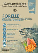 bliss.grainfree Senior & Light Forelle mit Lachs, Süsskartoffel & Spargel