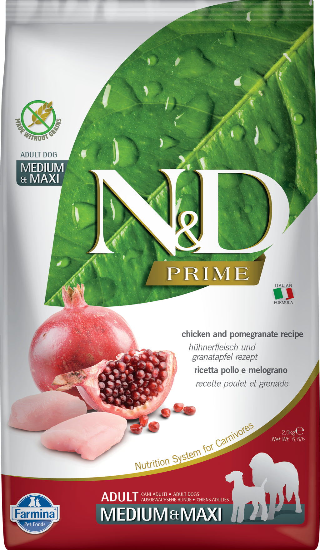 Farmina N&D Adult Medium/Maxi Huhn & Granatapfel 2.5kg - 4yourdog