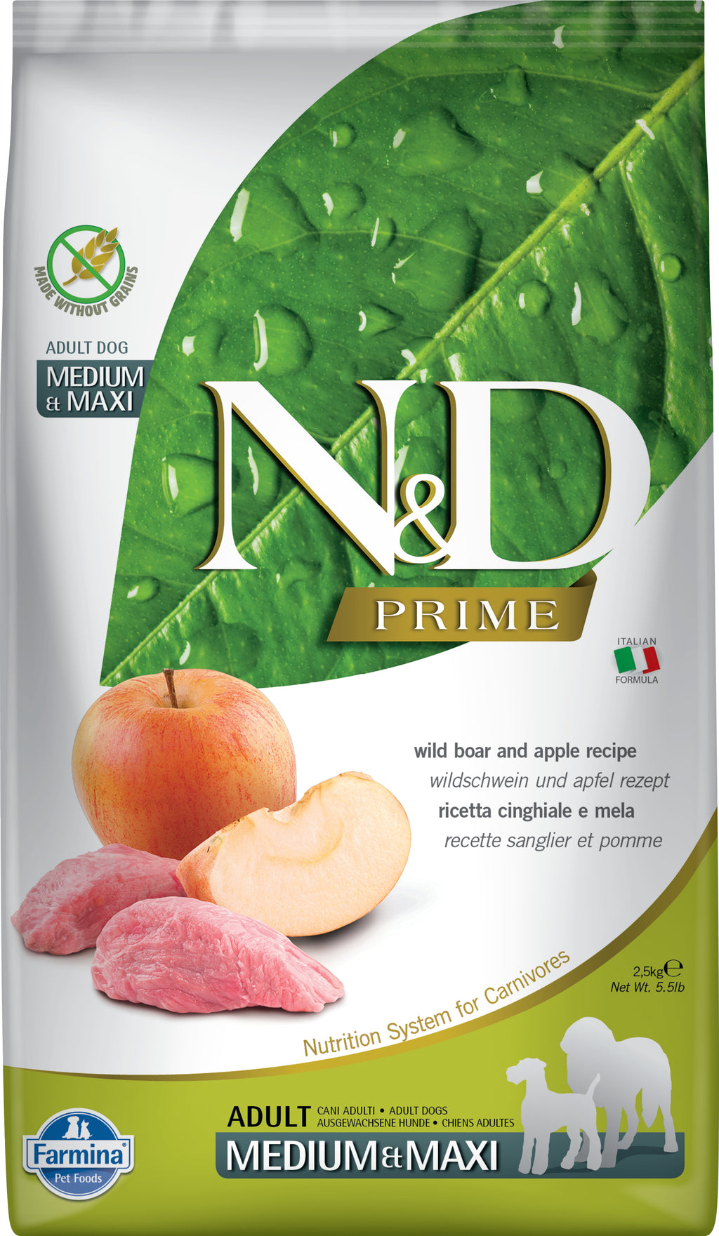 Farmina N&D Adult Medium/Maxi Wildschwein & Apfel 2.5kg - 4yourdog