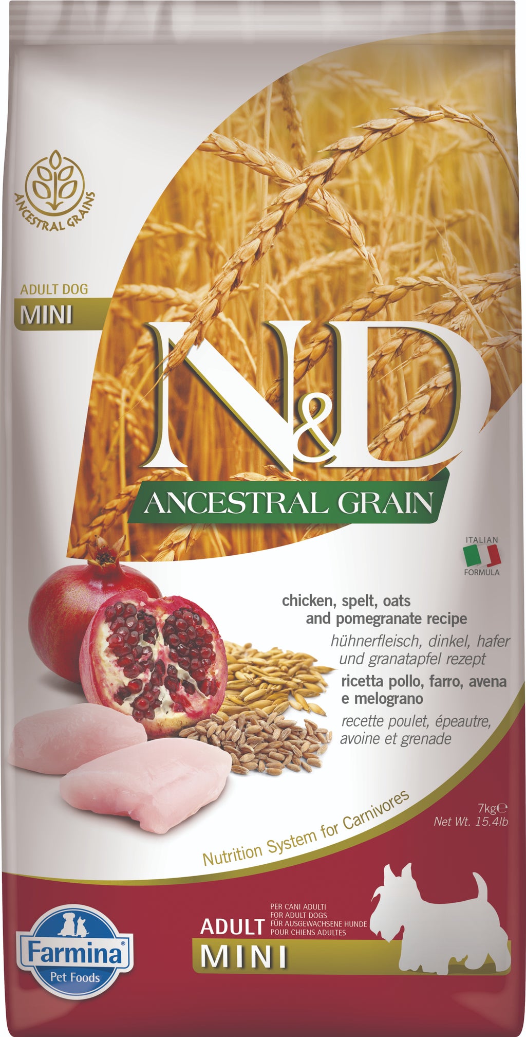 Farmina N&D Adult Mini Huhn & Granatapfel 7kg - 4yourdog