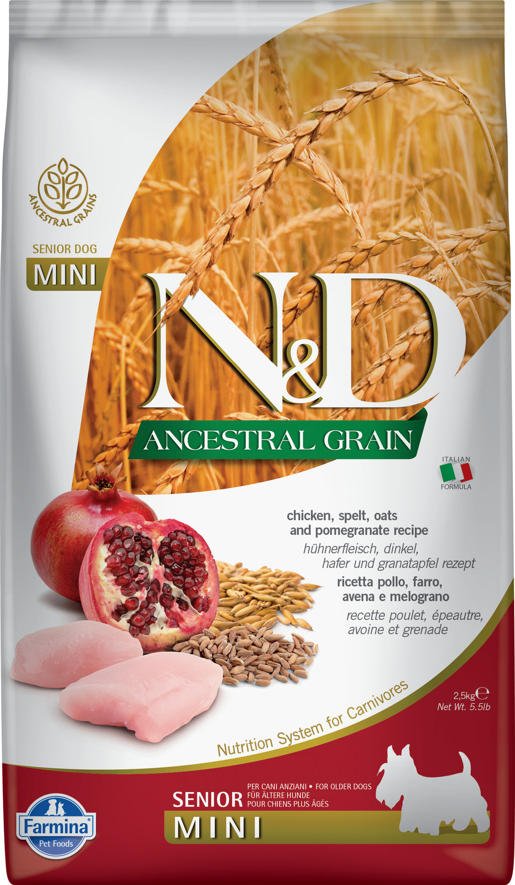 Farmina N&D Senior Mini Huhn & Granatapfel 2.5kg - 4yourdog