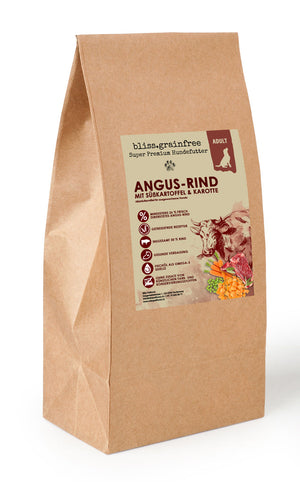 bliss.grainfree Adult Angus-Rind mit Süsskartoffel & Karotte - getreidefreies Trockenfutter